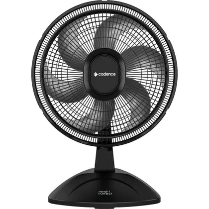 Ventilador de Mesa Cadence Refresh Turbo Pro 6 Pás Preto 127V VTR410