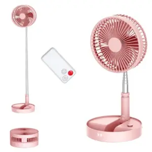 Ventilador de Mesa UN UNITEDTIME My Foldaway com Controle Remoto Rosa