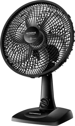 Ventilador 2 em 1 (Mesa e Parede) Mondial Super Power 30cm 6 Pás Preto VSP30B