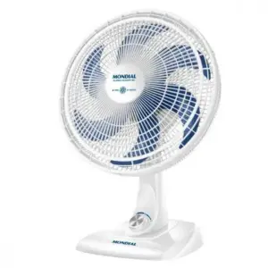 Ventilador de Mesa Mondial Super Power 30cm 6 Pás Branco/Azul 127V Ventilador de Mesa Mondial Super Power 30cm 6 Pás Branco/Azul 127V