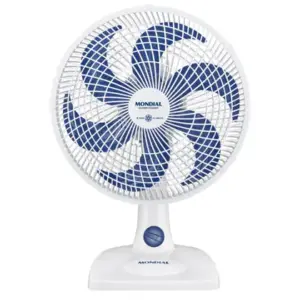 Ventilador de Mesa Mondial Super Power 30cm 6 Pás Branco/Azul 127V VSP-30-W Ventilador de Mesa Mondial Super Power 30cm 6 Pás Branco/Azul 127V VSP-30-W
