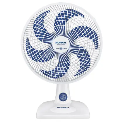 Ventilador de Mesa Mondial Super Power 30cm 6 Pás Branco/Azul 127V VSP-30-W