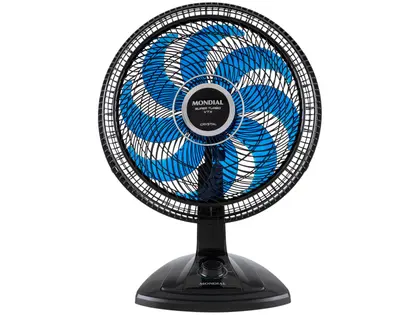 Ventilador de Mesa Mondial Super Turbo 40cm 8 Pás Preto/Azul VTX-40-Crystal