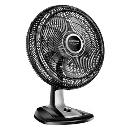 Ventilador de Mesa Mondial Turbo 40cm 8 Pás Preto/Prata 220V VTX-40-8P