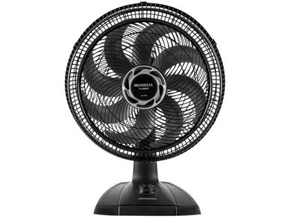 Ventilador de Mesa Mondial Turbo 40cm 8 Pás Preto/Prata NVT-40-8P-B