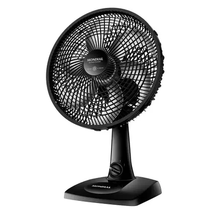 Ventilador de Mesa Mondial Oscilante 30cm 6 Pás Preto VSP-30-B