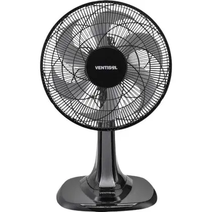 Ventilador de Mesa Ventisol Turbo Oscilante 30cm 6 Pás Preto