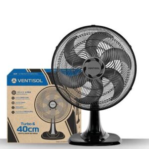 Ventilador de Mesa Ventisol Turbo 40cm 6 Pás Preto Ventilador de Mesa Ventisol Turbo 40cm 6 Pás Preto