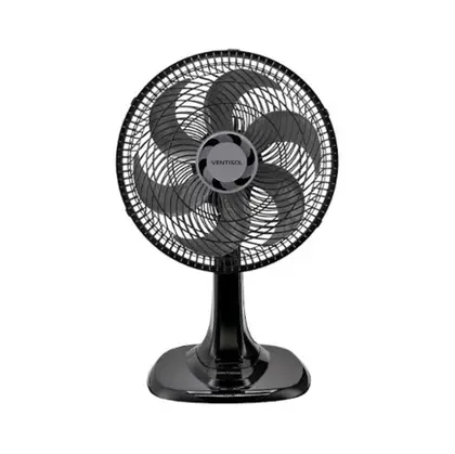 Ventilador de Mesa Ventisol Turbo 30cm 6 Pás Preto 127V