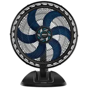 Ventilador de Mesa Arno Xtreme Force Breeze 50cm 6 Pás Preto/Azul VB50 Ventilador de Mesa Arno Xtreme Force Breeze 50cm 6 Pás Preto/Azul VB50