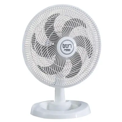 Ventilador de Mesa Casah Lorena Oscilante Branco com Pás Prata 220V