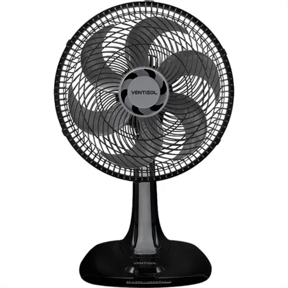 Ventilador de Mesa Ventisol Turbo 30cm 6 Pás Preto/Cinza 220V