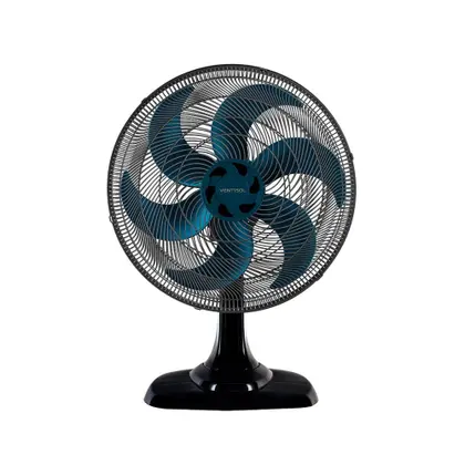 Ventilador de Mesa Ventisol Turbo 6 Oscilante 50cm 6 Pás Preto/Azul 127V