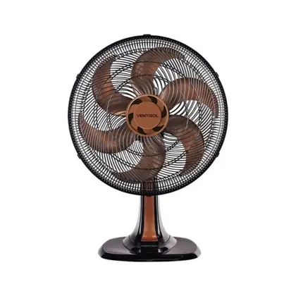 Ventilador de Mesa Ventisol Premium Turbo Oscilante 40cm 6 Pás Bronze 220V