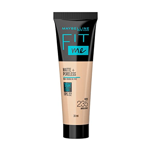 Base Líquida Maybelline NY Fit Me Matte FPS 22 Cor 235 (Antiga R140), 30ml