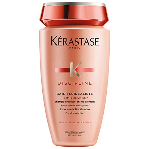 Kérastase Shampoo Discipline Bain Fluidéaliste, Cabelos com frizz, Controle do frizz, Complexo Morpho-Kératine®, 250 ml