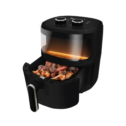 Fritadeira Elétrica Air Fryer Kian 5L com Visor Preta AF-104