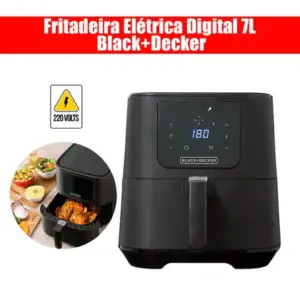 Fritadeira Elétrica Air Fryer Black+Decker 7L Preta AFD7QB2 Fritadeira Elétrica Air Fryer Black+Decker 7L Preta AFD7QB2