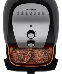 Fritadeira Elétrica Air Fryer Britânia 5.5L Antiaderente Gold BFR51 Fritadeira Elétrica Air Fryer Britânia 5.5L Antiaderente Gold BFR51
