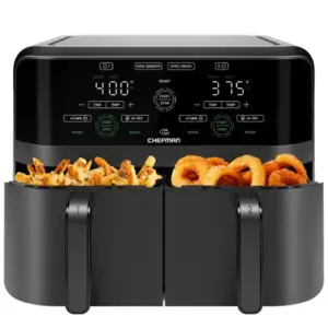 Fritadeira Elétrica Air Fryer Chefman Dual Basket 6L Digital Preta Fritadeira Elétrica Air Fryer Chefman Dual Basket 6L Digital Preta