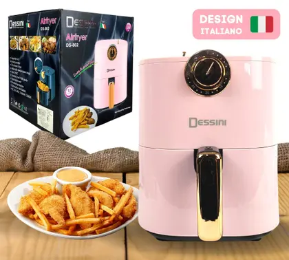 Fritadeira Elétrica Air Fryer Dessini Rosa Design Italiano