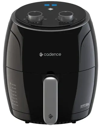 Fritadeira Elétrica Air Fryer Cadence Luxx 3.8L Black