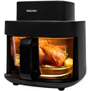 Fritadeira Elétrica Air Fryer Mallory 4.5L Cesto de Vidro Preto Fritadeira Elétrica Air Fryer Mallory 4.5L Cesto de Vidro Preto