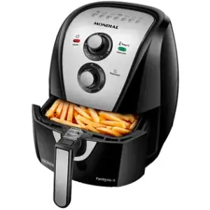 Fritadeira Elétrica Air Fryer Mondial Family 4L Preto e Inox AFN-40-BI Fritadeira Elétrica Air Fryer Mondial Family 4L Preto e Inox AFN-40-BI