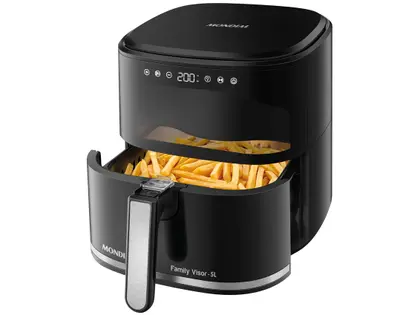 Fritadeira Elétrica Air Fryer Mondial Grand Family 5L Preto AF-50-DV
