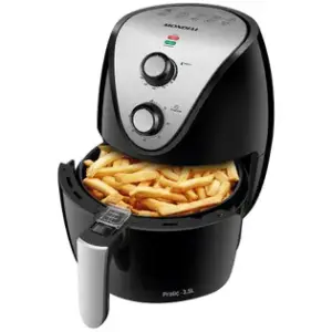 Fritadeira Elétrica Air Fryer Mondial Pratic 3.5L Preto e Inox AF-30-I Fritadeira Elétrica Air Fryer Mondial Pratic 3.5L Preto e Inox AF-30-I