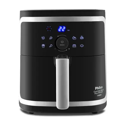 Fritadeira Elétrica Air Fryer Philco Gourmet Black Plus 5L PFR16P