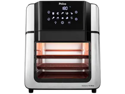 Fritadeira Elétrica Air Fryer Philco Redstone 15L Preta PAF15A