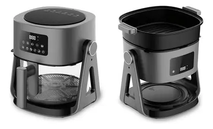 Fritadeira Elétrica Air Fryer La Bravia Reverse 5L 2 em 1 Grill