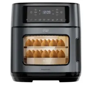 Forno Elétrico Air Fryer Wap Oven 12L Digital Preto e Inox WAOD2