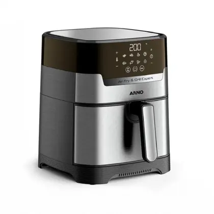Fritadeira Elétrica Air Fryer Arno Air Plus Expert & Grill 4.2L Digital Inox UFE2
