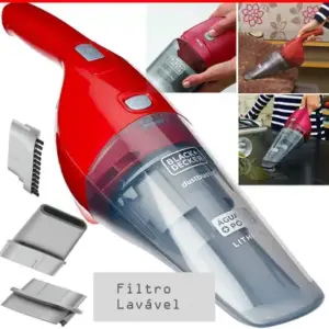 Aspirador de Pó e Água Portátil Black+Decker Recarregável APB3600 Aspirador de Pó e Água Portátil Black+Decker Recarregável APB3600