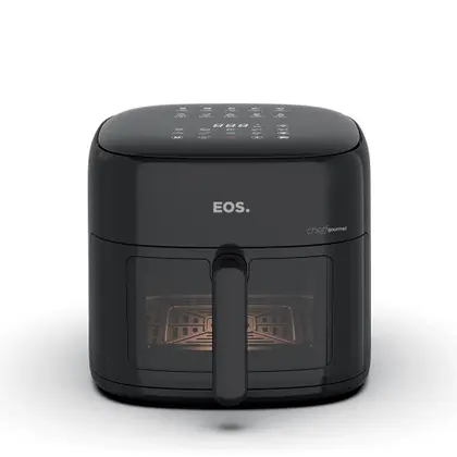 Fritadeira Elétrica Air Fryer EOS Family Chef Gourmet 8.2L Digital All Black EAF80P