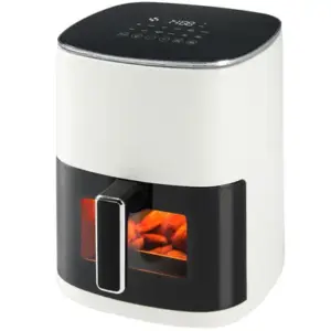Fritadeira Elétrica Air Fryer Olixis 6.34L com Janela Bege 12 em 1 Fritadeira Elétrica Air Fryer Olixis 6.34L com Janela Bege 12 em 1