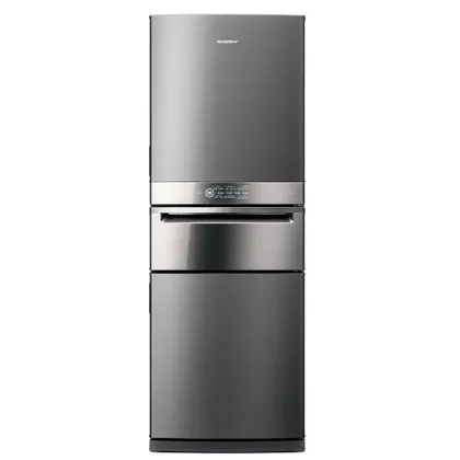 Geladeira Frost Free Inverse Brastemp 419L com Freezer Control Pro Inox BRY59BK