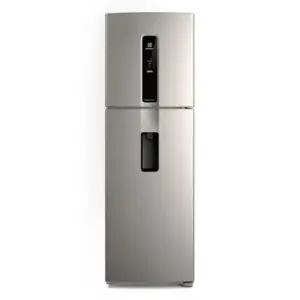 Geladeira Frost Free Duplex Electrolux 409L com Água na Porta e AutoSense Inverter Inox Look IW46S Geladeira Frost Free Duplex Electrolux 409L com Água na Porta e AutoSense Inverter Inox Look IW46S