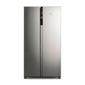 Geladeira Frost Free Side by Side Electrolux 435L Efficient com AutoSense Inverter Inox Look IS4S