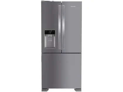 Geladeira Inverse French Door Brastemp Frost Free 515 Litros Inox com Dispenser de Água e Gelo BRH85