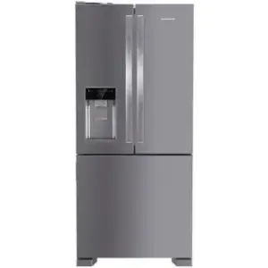 Geladeira Frost Free Inverse Brastemp 515L com Dispenser de Água e Gelo Inox BRH85