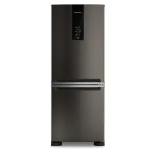 Geladeira Frost Free Inverse Brastemp 447L A+++ com Smart Flow e Fresh Box Black Inox BRE57FE