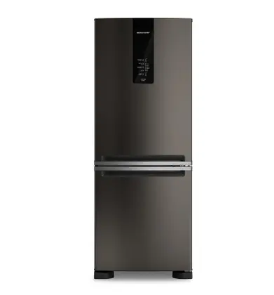 Geladeira Frost Free Inverse Brastemp 447L A+++ com Smart Flow e Fresh Box Black Inox BRE57FE