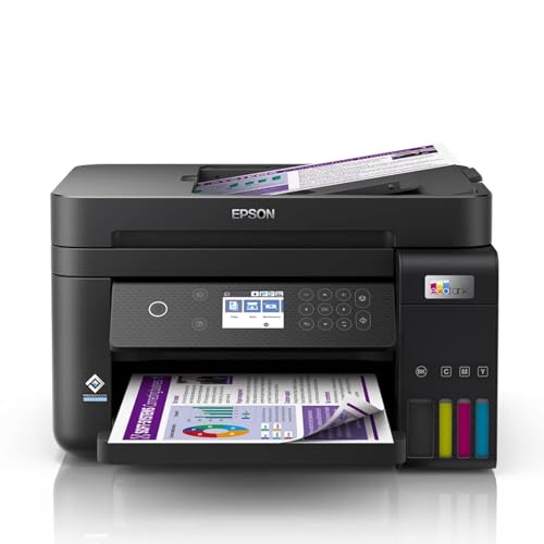 EPSON Multifuncional EcoTank L6270 - Tanque de Tinta Colorida, Wi-Fi Direct, Ethernet, Frente e Verso Automático, ADF, Bivolt, Preto